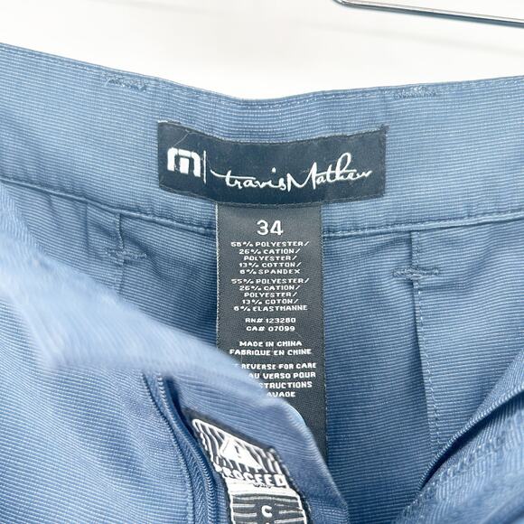 Travis Mathew Mens Beck Stretch Casual Outdoor Chino Bermuda Golf Shorts Size 34 - Picture 5 of 7